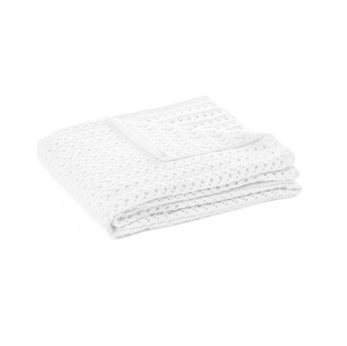 Naja white knit throw