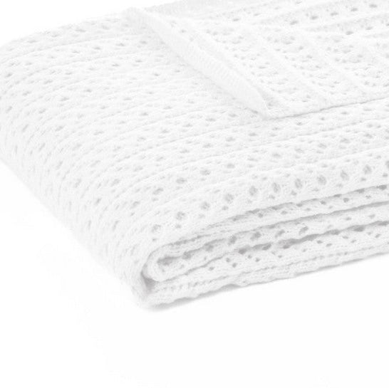 Naja white knit throw
