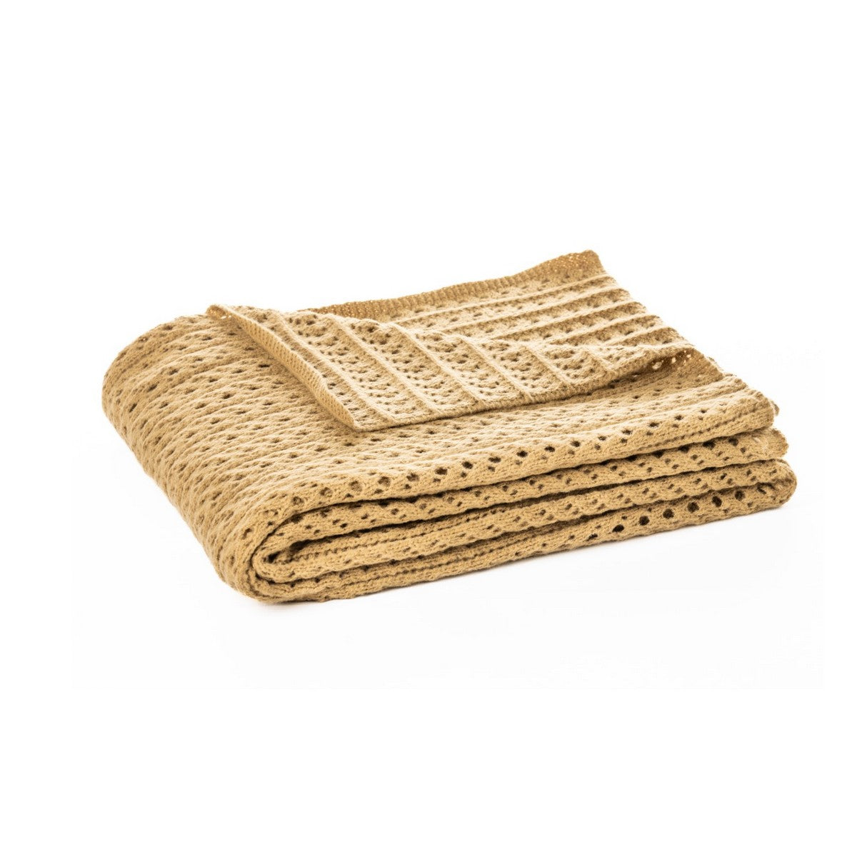 Naja tan knit throw