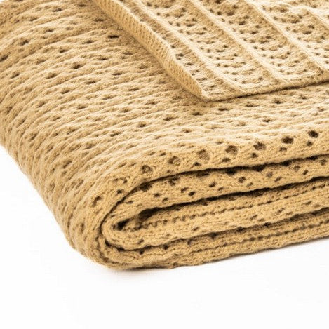 Naja tan knit throw