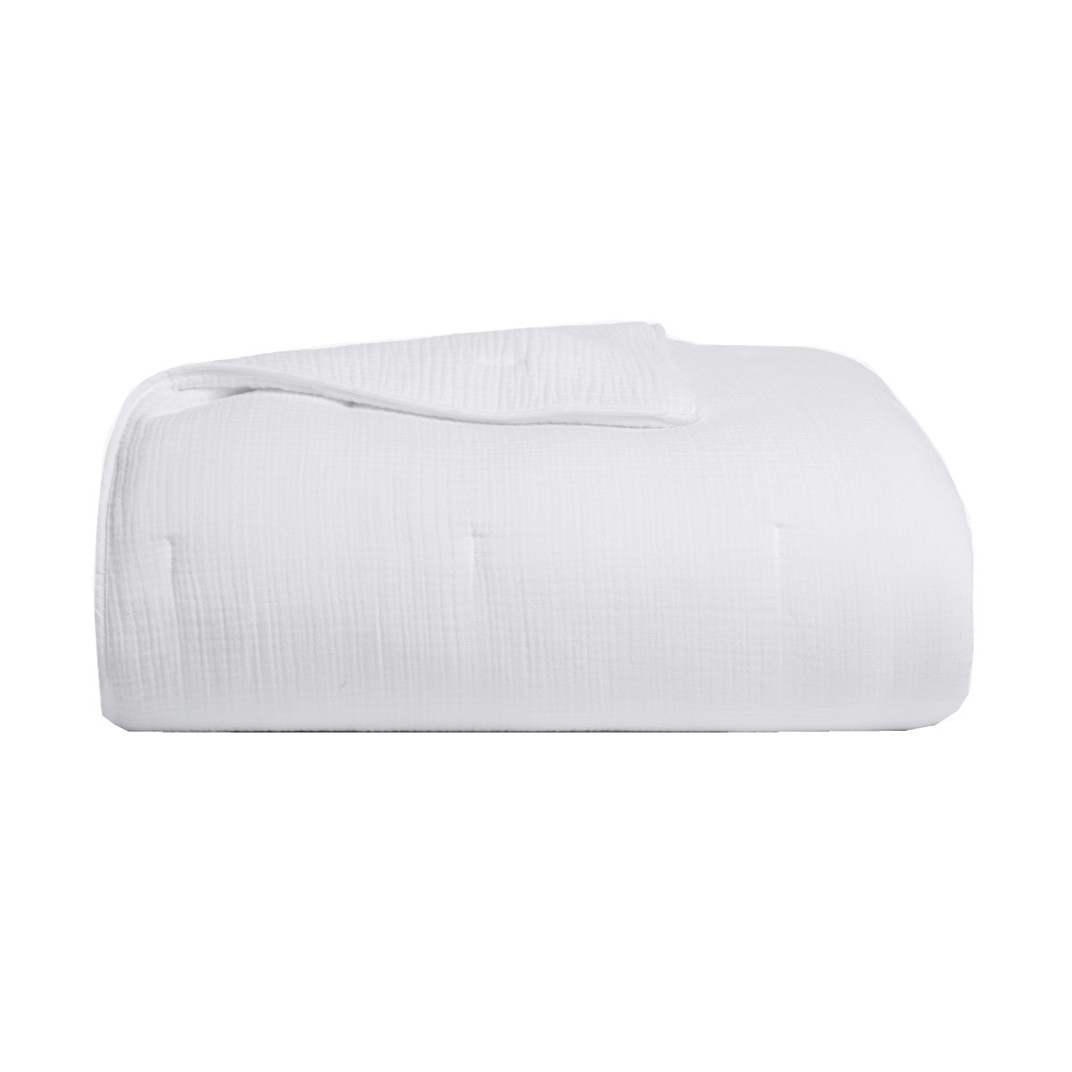 Jeté uni blanc Mousseline