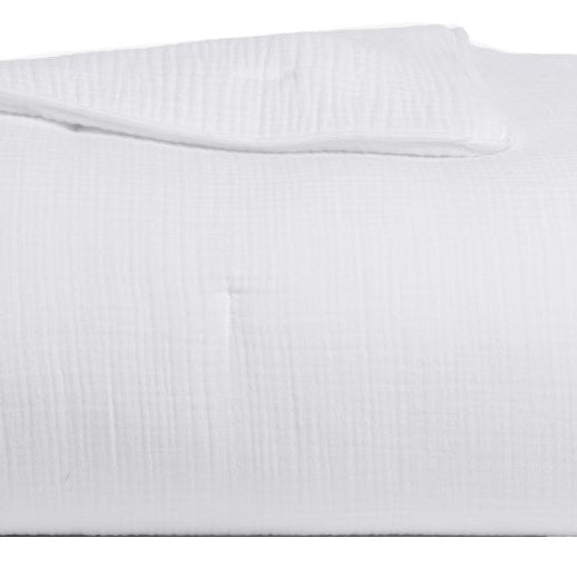 Mousseline solid white throw