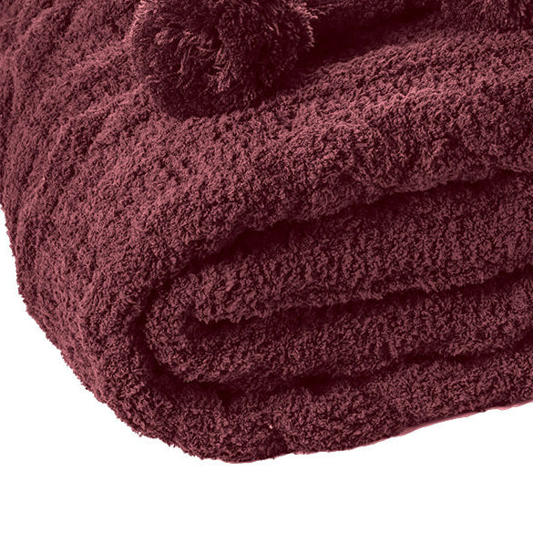 Jujube burgundy throw