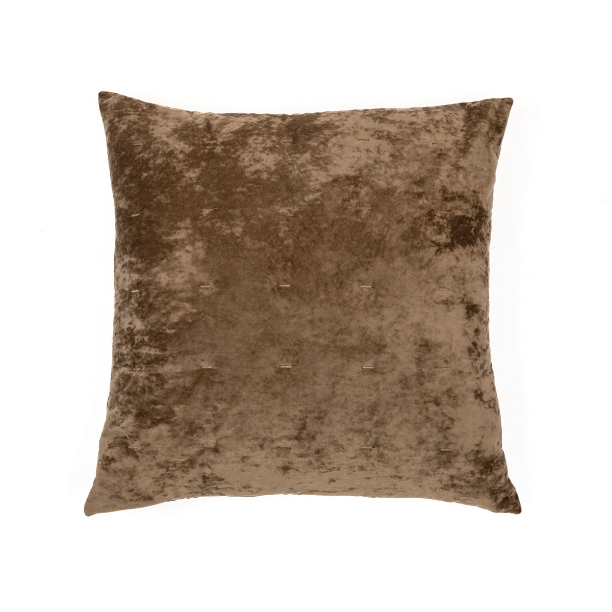 Coussin en velours uni taupe Lounge