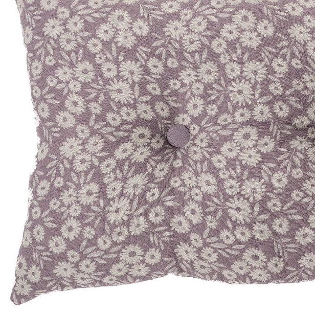 Maggie lavender flowered decorative pillow