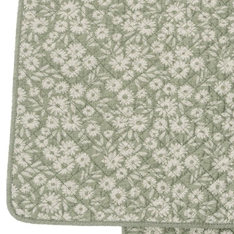 Napperons verts avec de petites fleurs Maggie