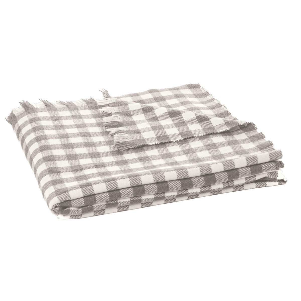 Manos grey plaid throw