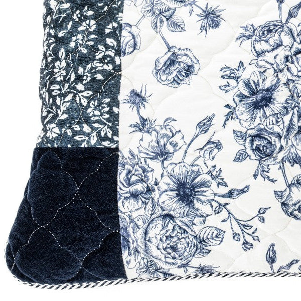 Marine patchwork decorative pillow cover