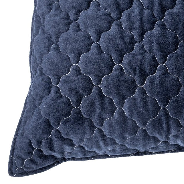 Marine navy blue velvet decorative pillow cover