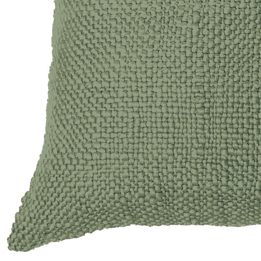 Oreiller européen en tricot vert Mollo