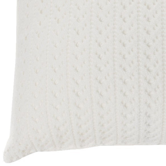 Naja white knit european pillow