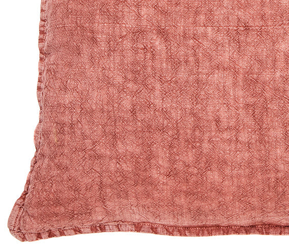 Linen Stone Wash raspberry european pillow