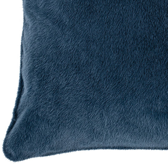 Polux blue faux fur european pillow