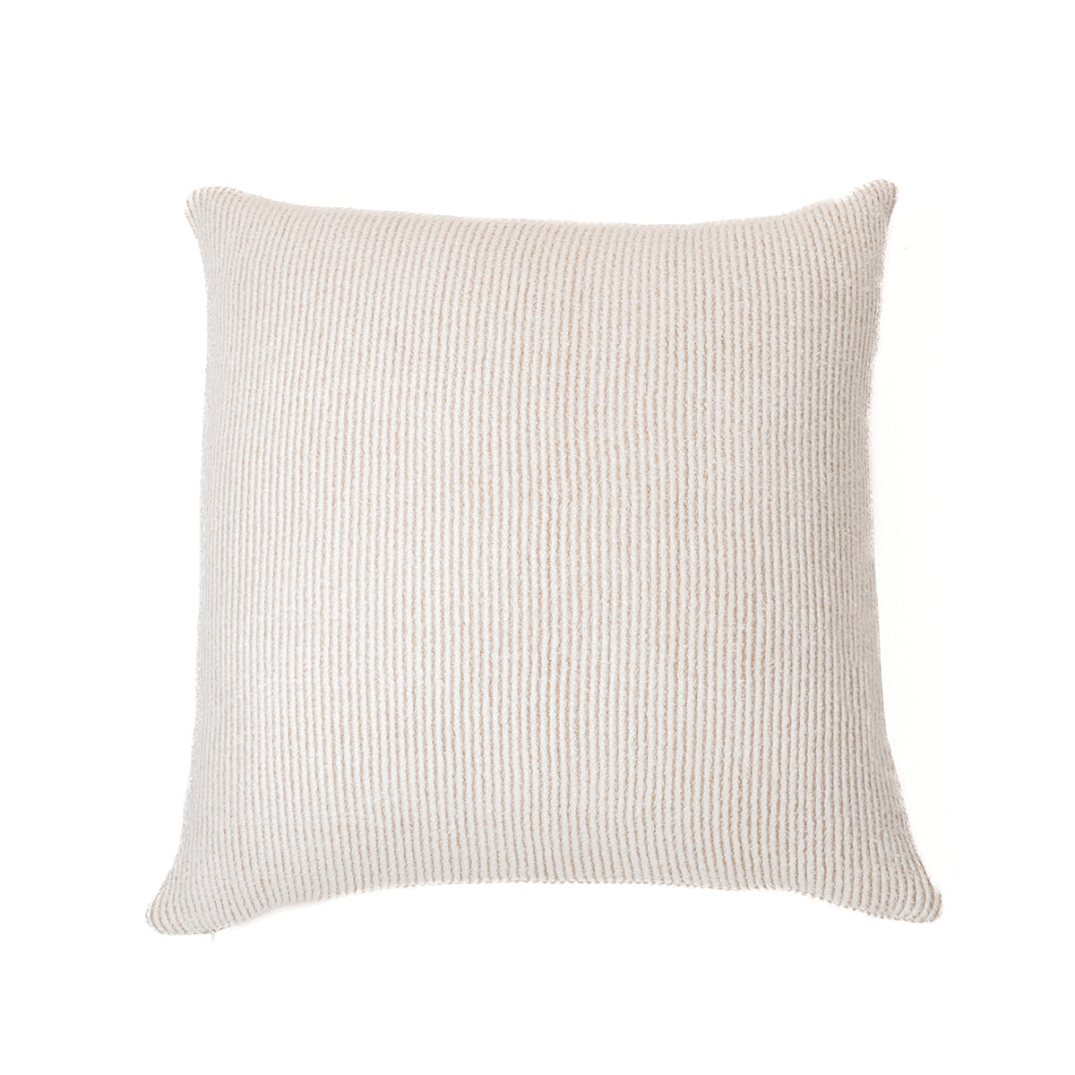 Oreiller européen rayé crème et beige Softy