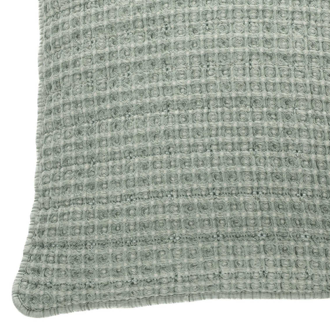 Spirit green waffle decorative pillow cover