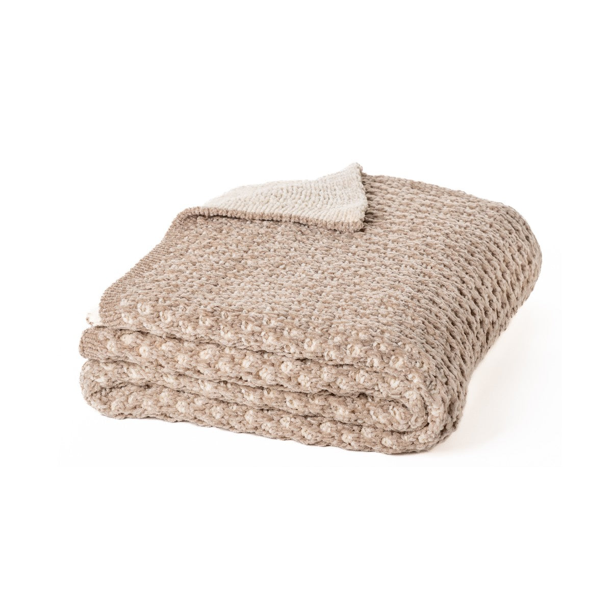 Augustine natural chenille throw 