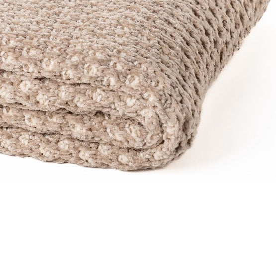 Augustine natural chenille throw 