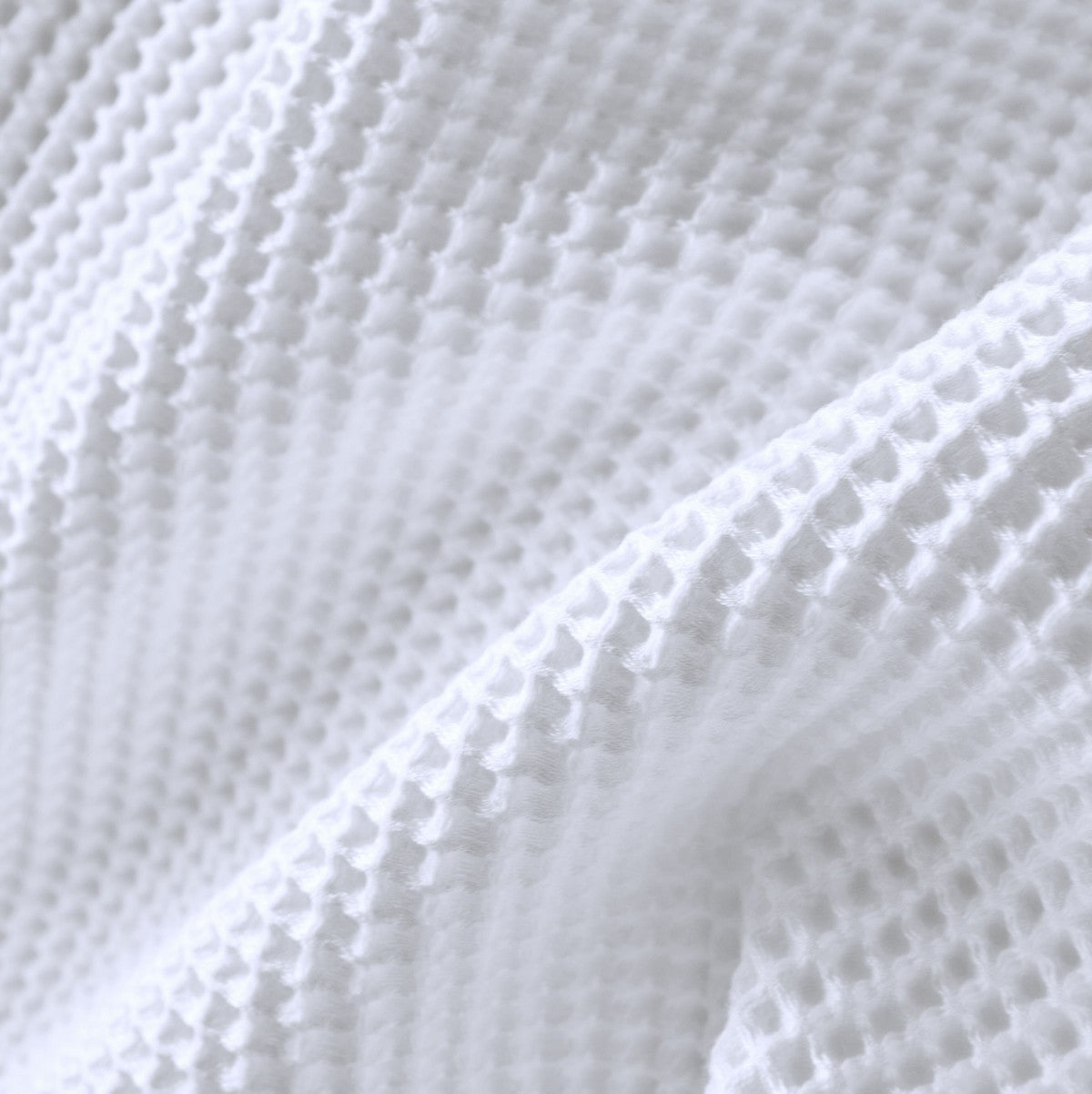 Couverture en coton gaufré blanc Celia