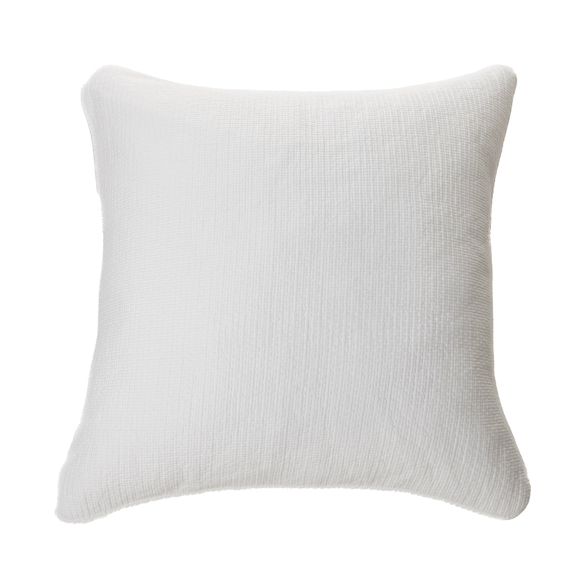 Contemporain white quilted european sham