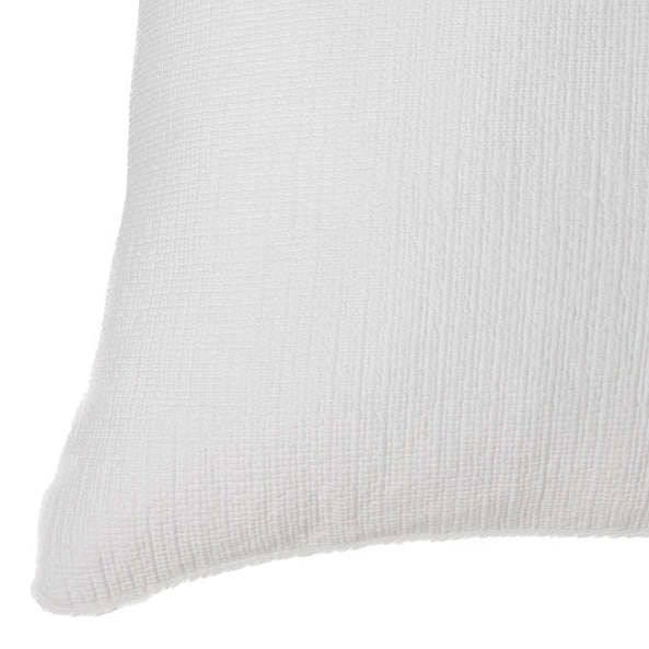 Contemporain white stitched decorative pillow cover
