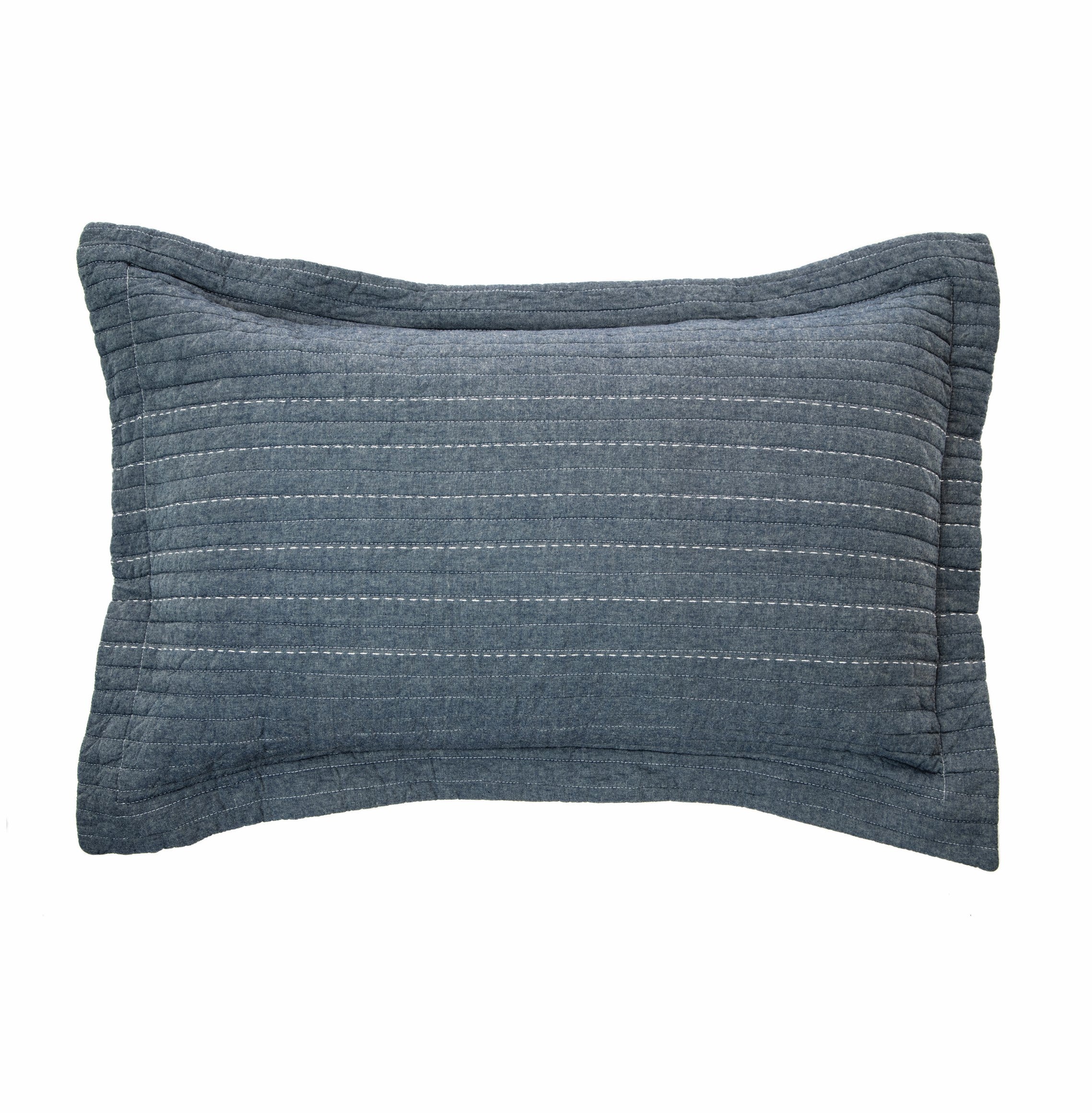 Éloi blue jean pillow sham