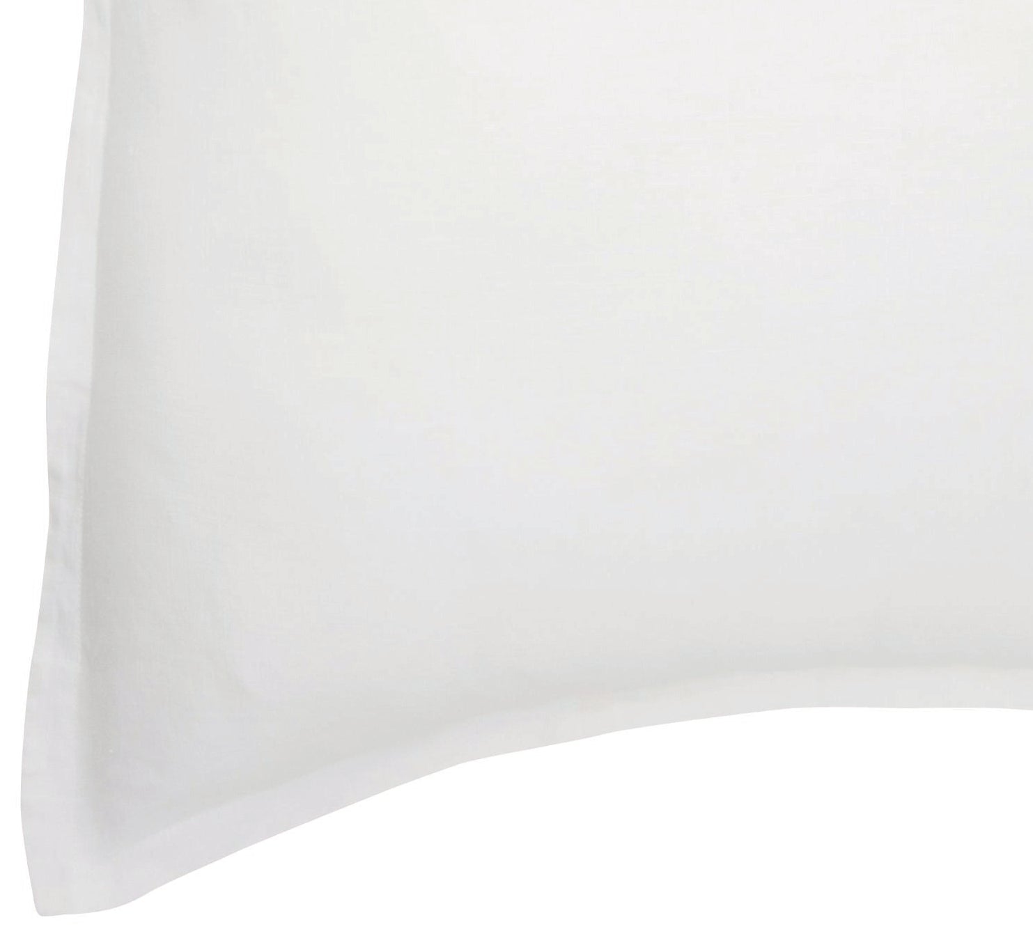 Linen white european sham