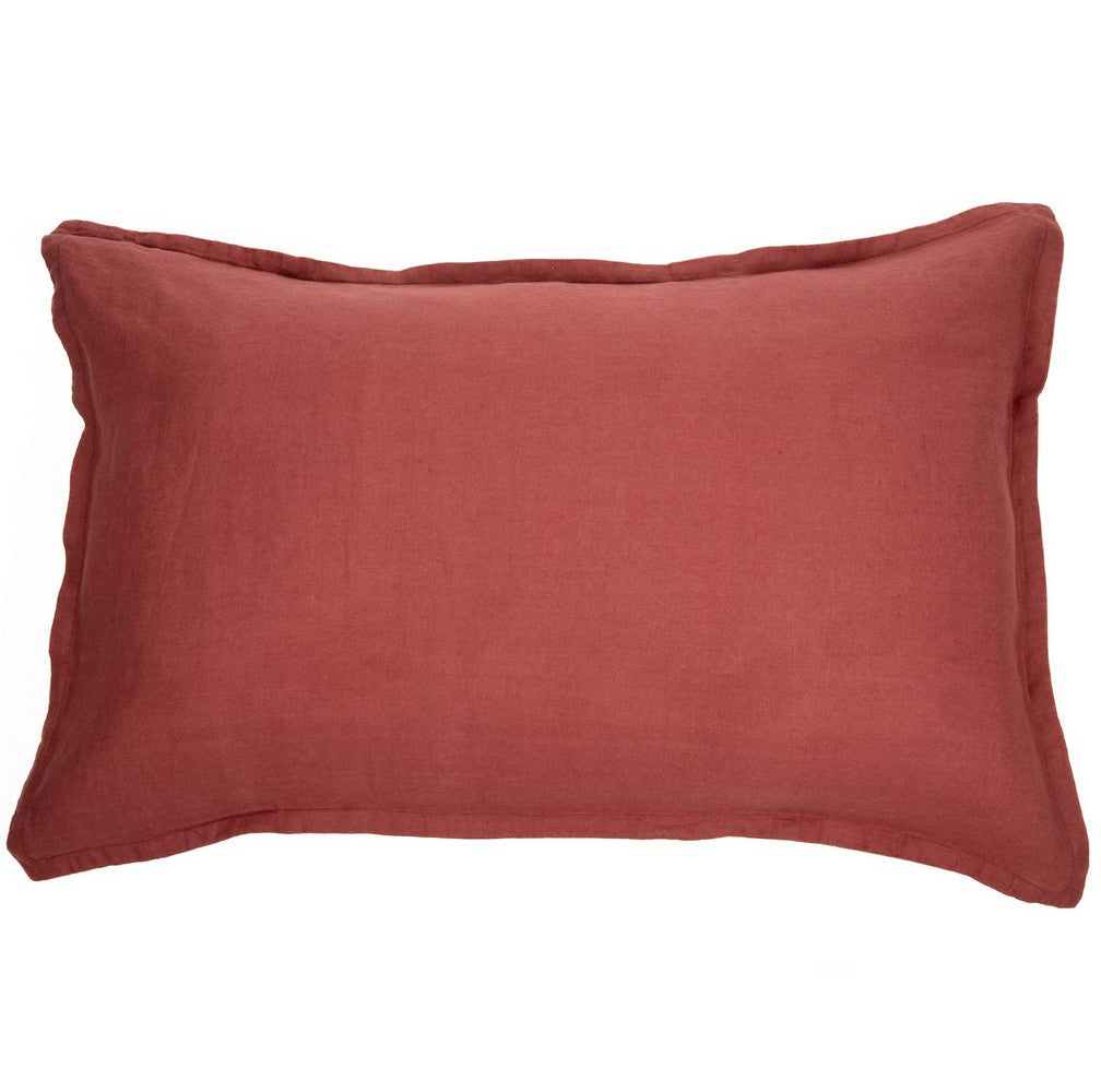 Cache oreiller en lin terracotta Linen