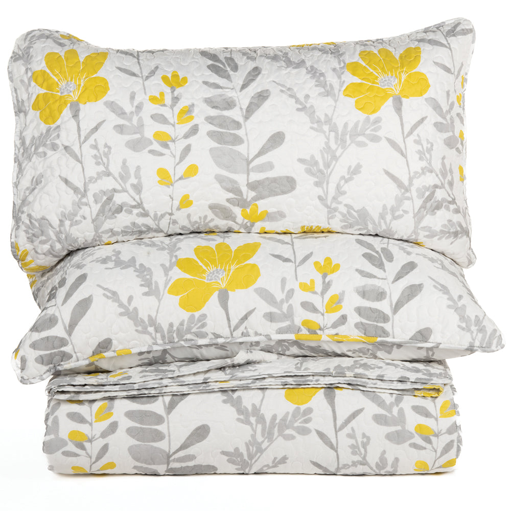 Flavie big flowers printed quilt