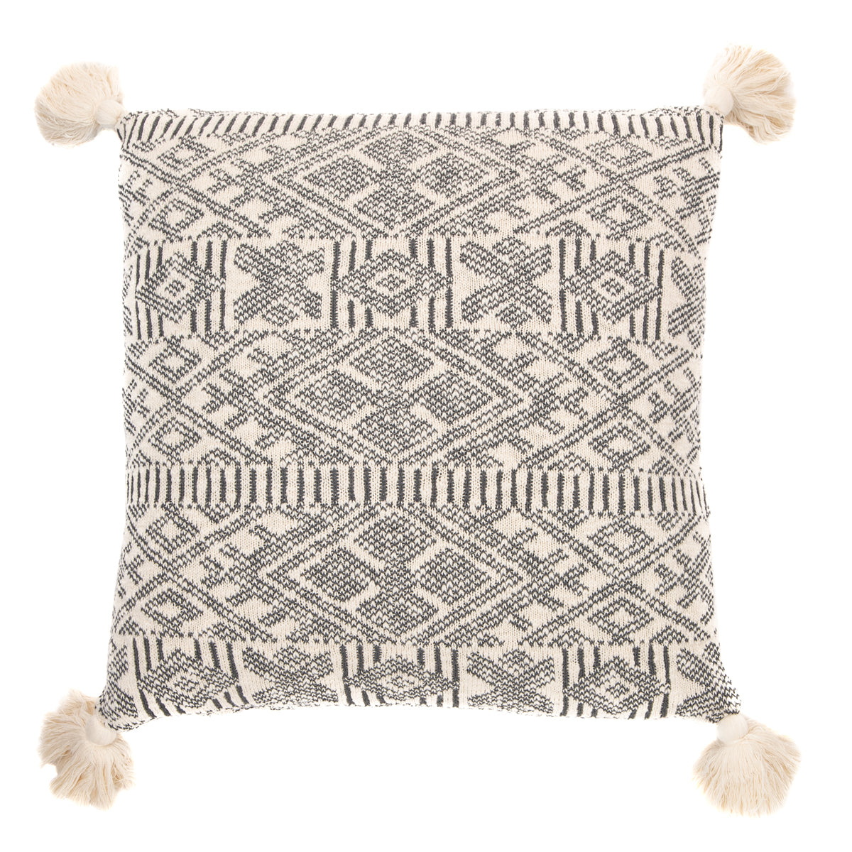 Charlotte cream knit decorative pillow