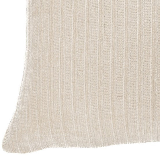 Hippy cream chenille decorative pillow
