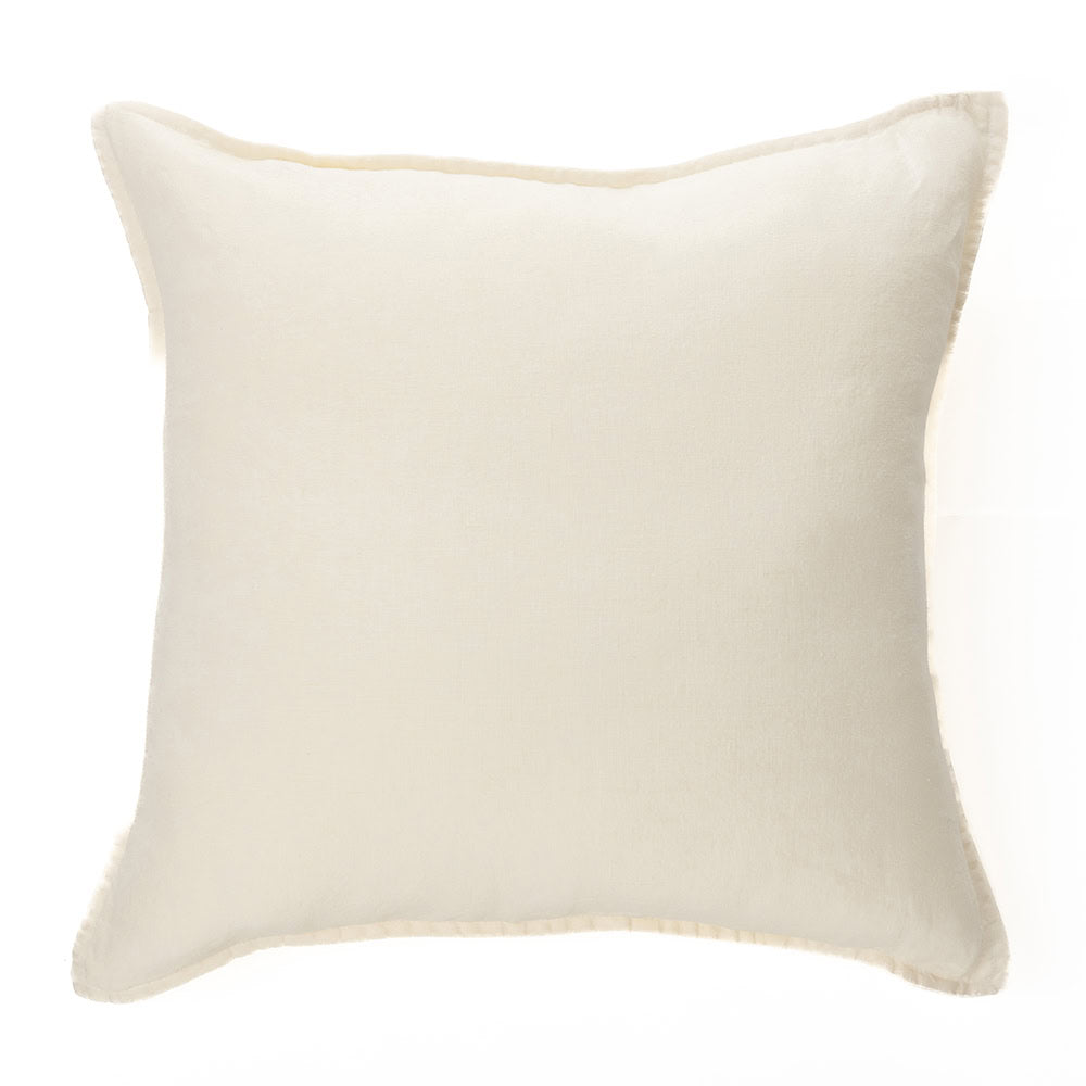 Coussin décoratif crème Linen Stone Wash