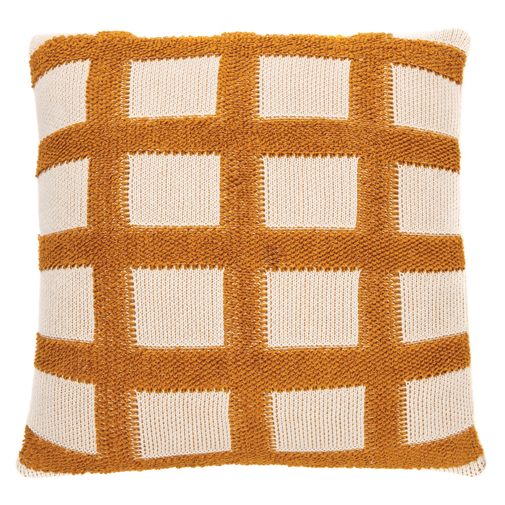 Dolce natural and mustard decorative pillow