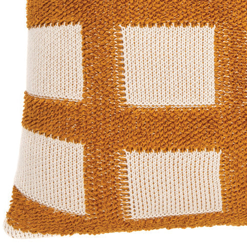 Coussin naturel et moutarde Dolce