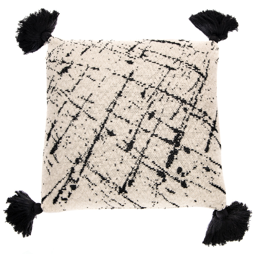 Chaplin natural and black decorative pillow
