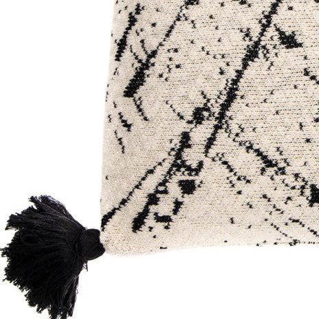 Coussin naturel et noir Chaplin