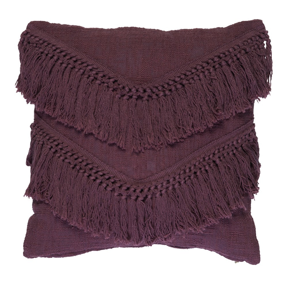Heather plum decorative pillow
