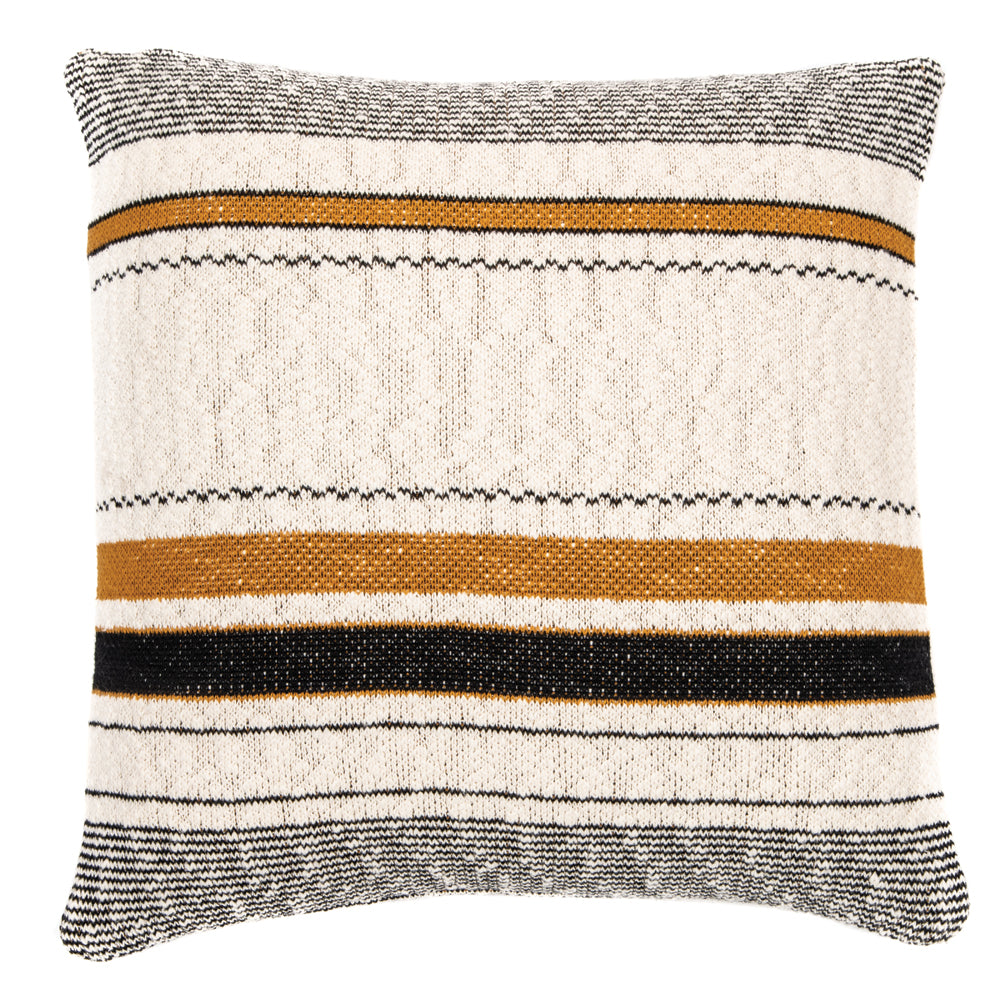 Calico natural and black decorative pillow