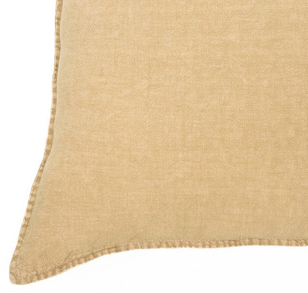 Linen Stone Wash sand decorative pillow