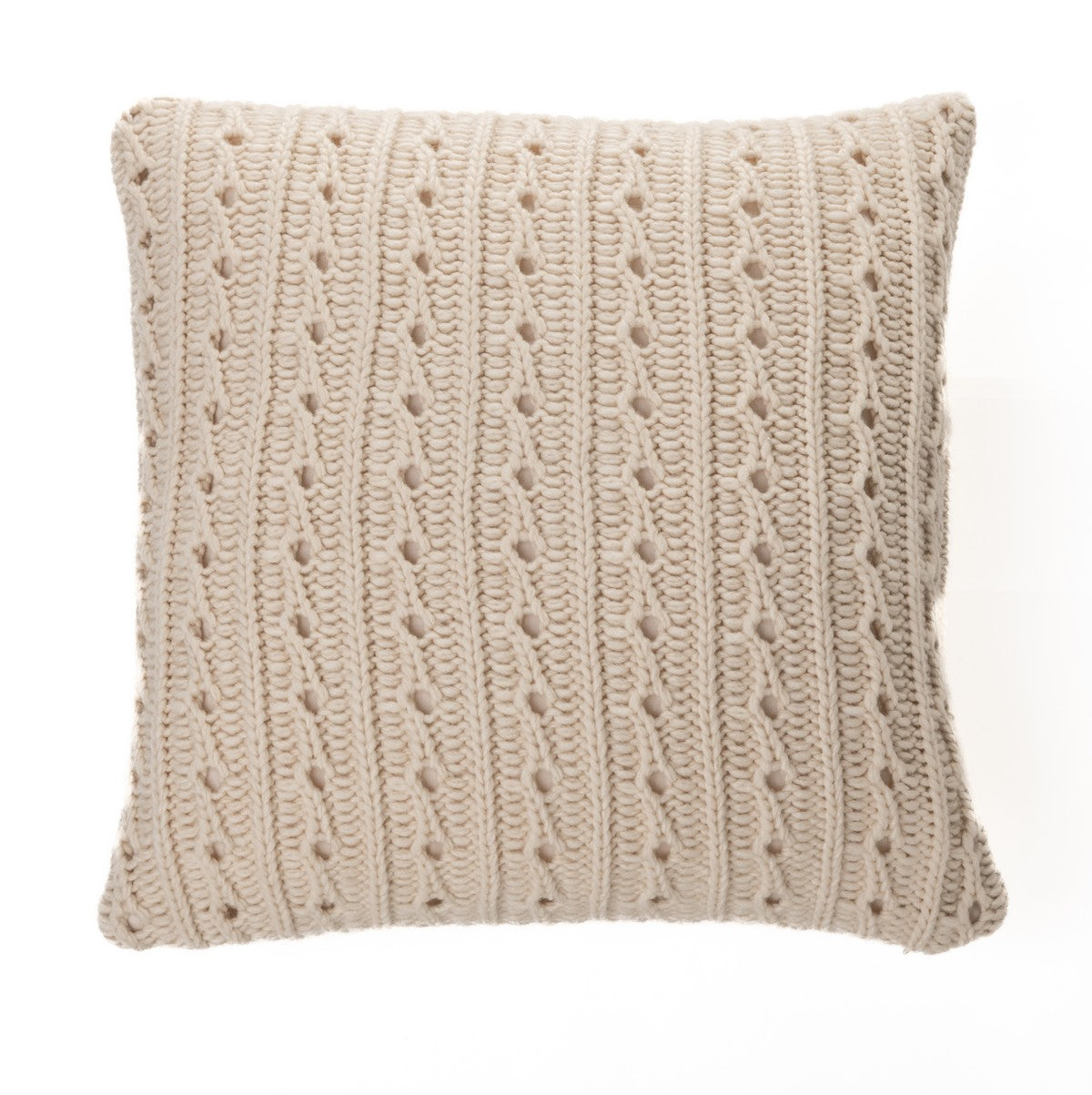 Dalida cream knit decorative pillow
