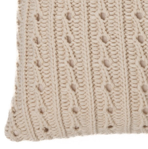 Dalida cream knit decorative pillow