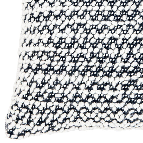 Coussin en tricot marine et blanc Ditalini