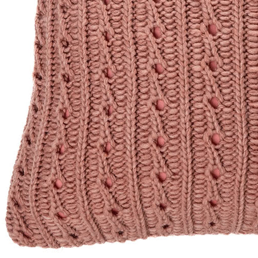 Dalida pink knit decorative pillow