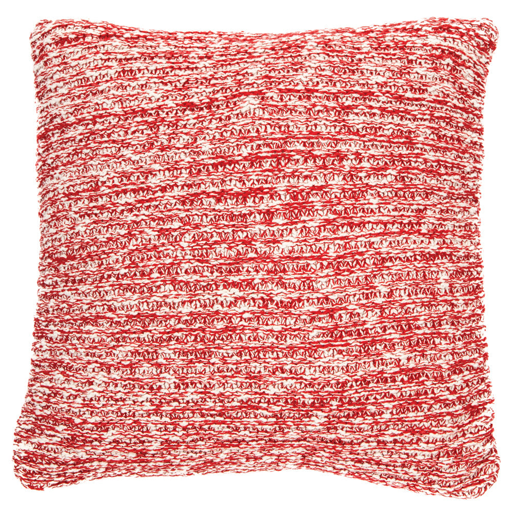 Coussin en tricot rouge Claudette