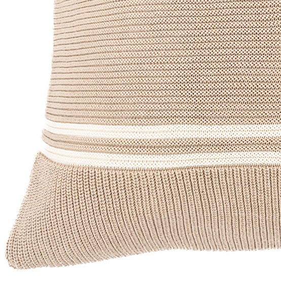 Hudson taupe knit decorative pillow