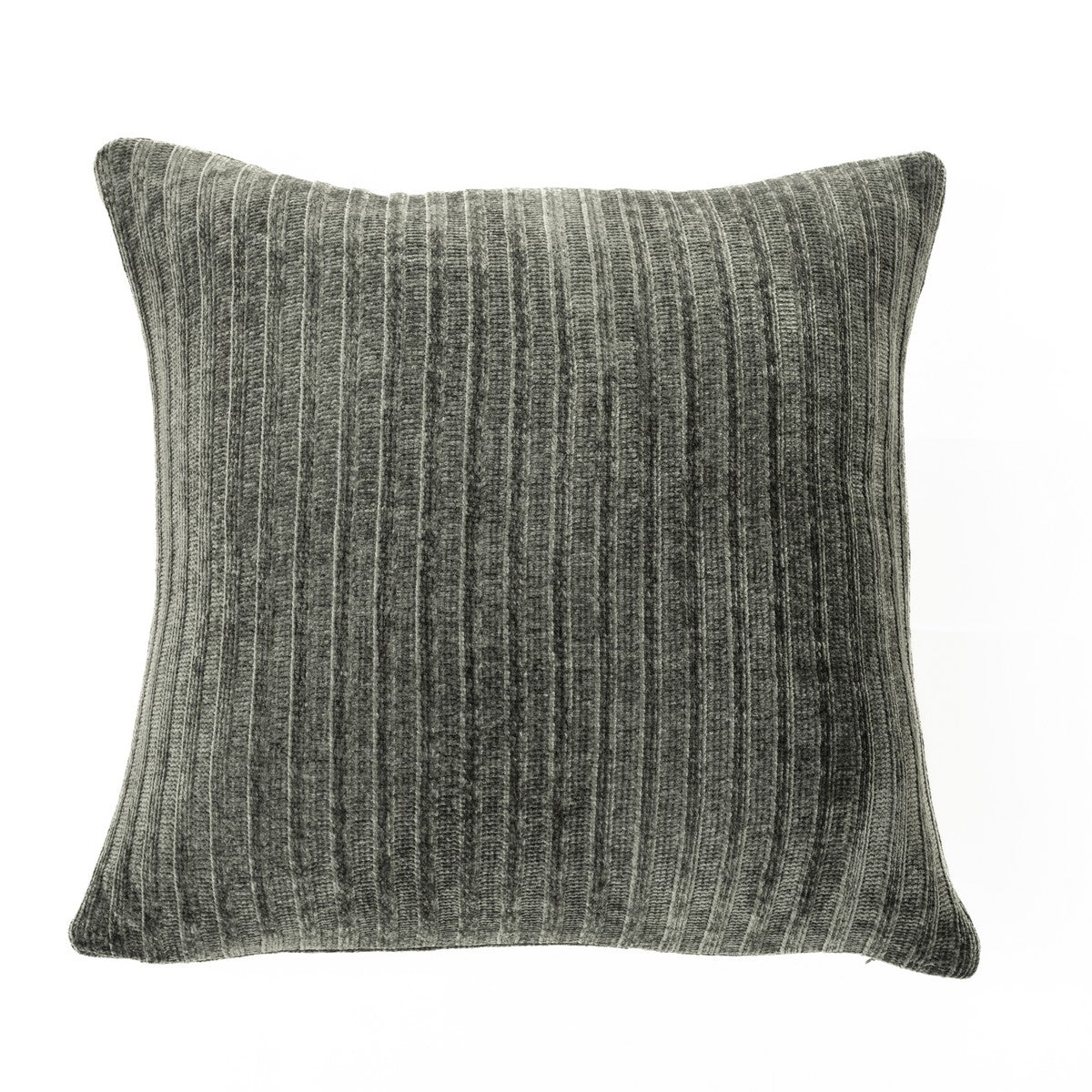 Hippy green chenille decorative pillow