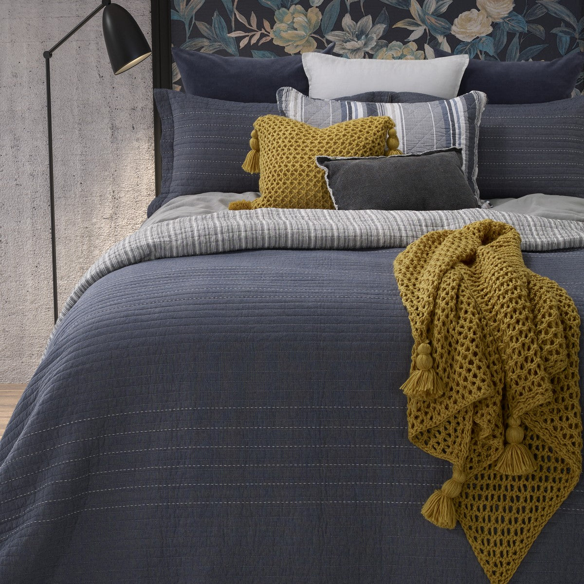 Matelassé bleu jeans Éloi