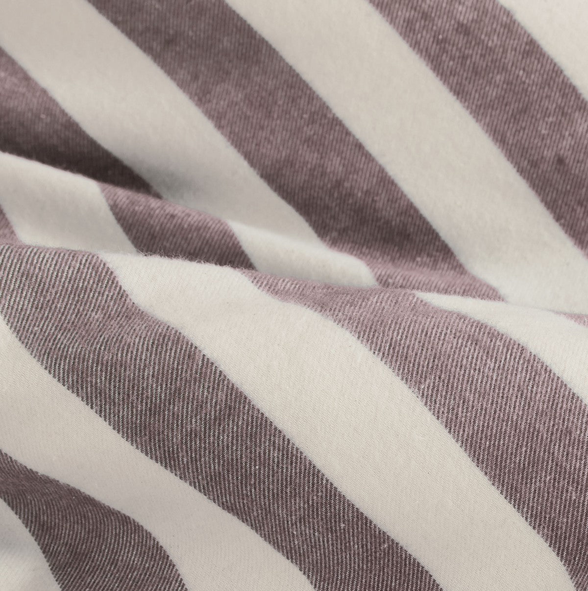 Elias cream duvet cover with burgundy stripes