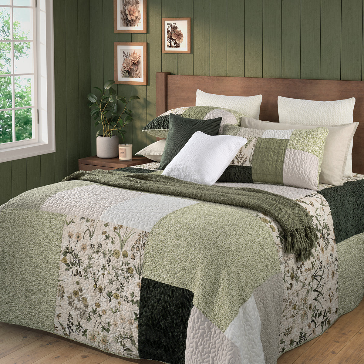 Fenouil patchwork quilt
