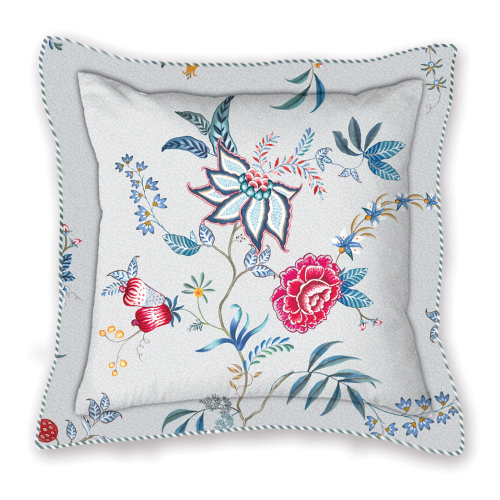 Coussin blanc à fleurs colorées Flower Festival