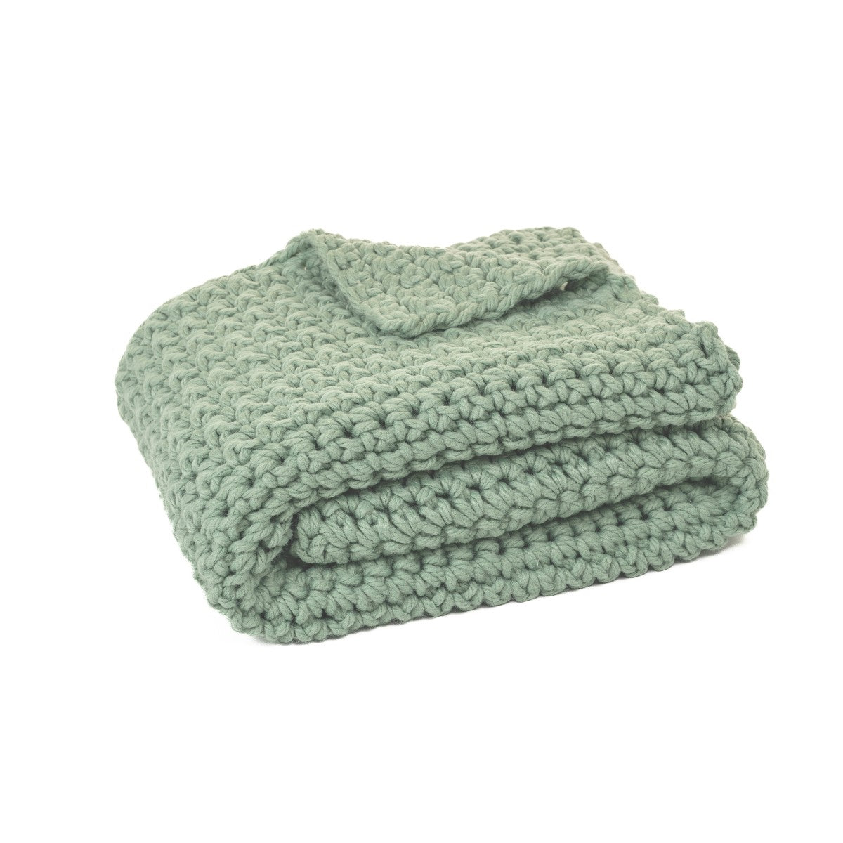 Jeté en gros tricot sauge Gummy
